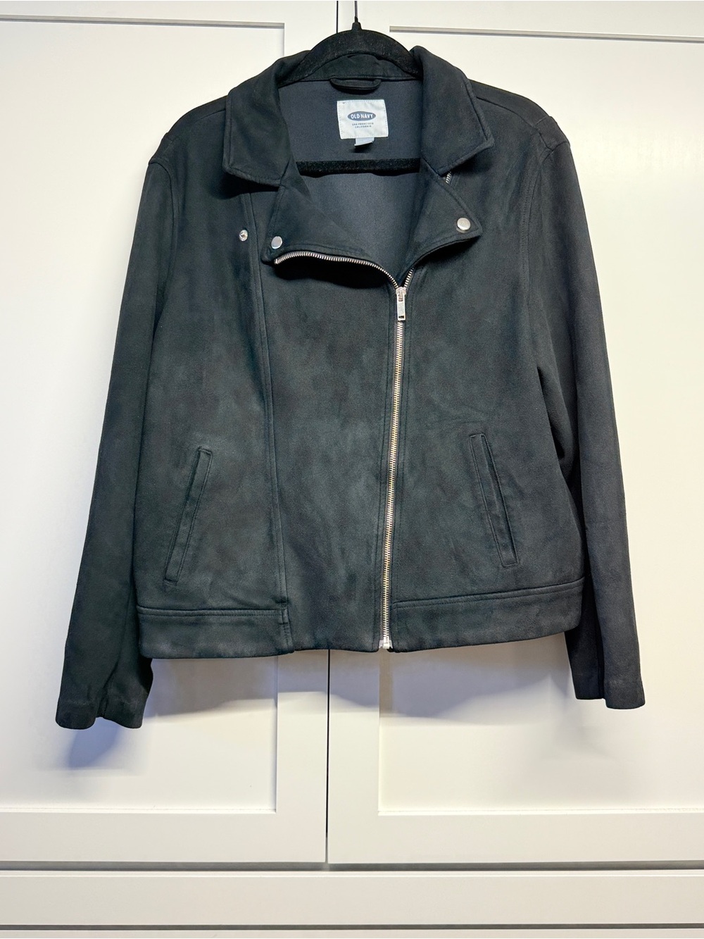 Old Navy Black Faux-Suede Moto Jacket